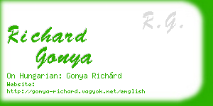 richard gonya business card